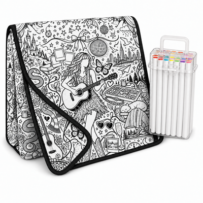 CozyScribbles™ Taylor Swift Coloring Blanket