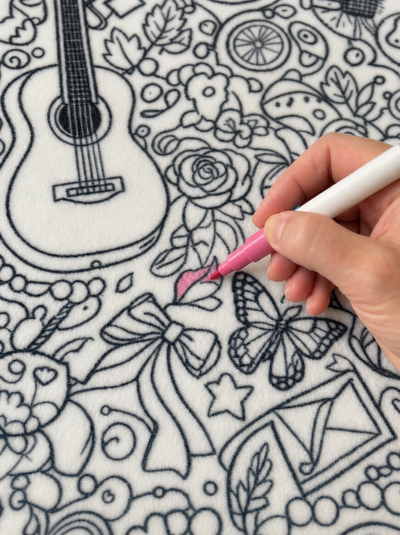 CozyScribbles™ Taylor Swift Coloring Blanket